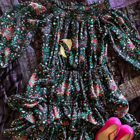 French Connection Dresses & Skirts - FRENCH CONNECTION Peacock Tiered Dress